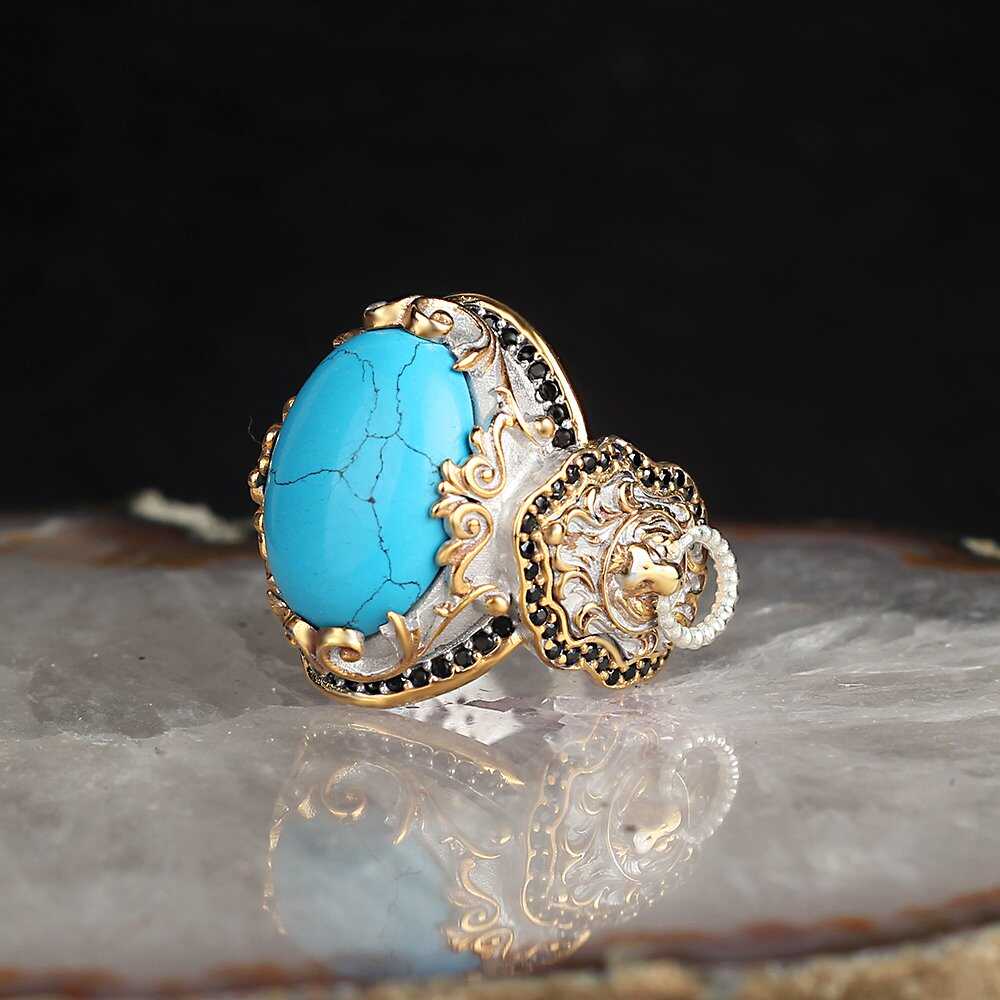 Buy Turquoise Rose Gold Plated Silver Women Ring, Silver Handmade Jewelry,  925 Sterling Silver, for Women, Gift for Her, Turquoise, Blue, Feroza  Online in India - Etsy